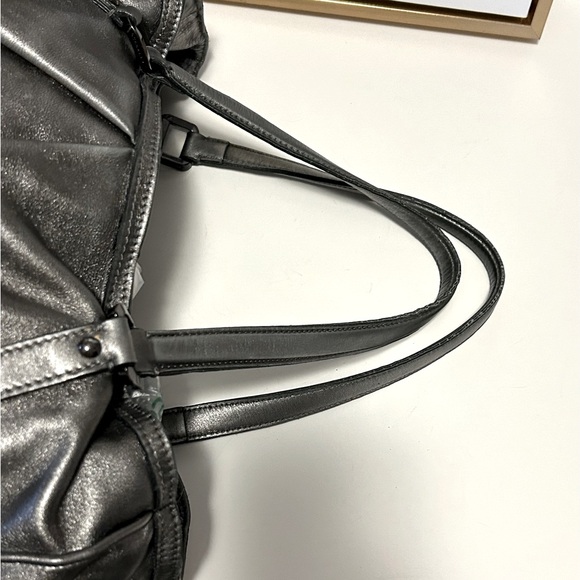 Burberry Silver Metallic Leather Should Bag Tote - Picture 8 of 15